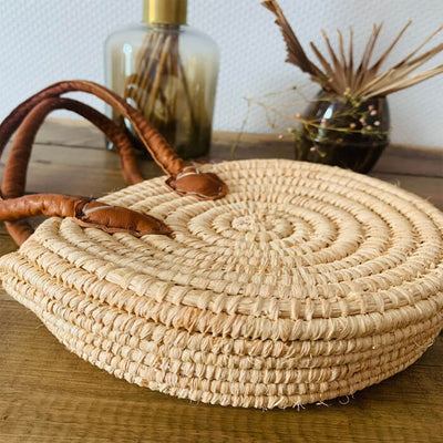 DIY Round Straw Basket Bag 